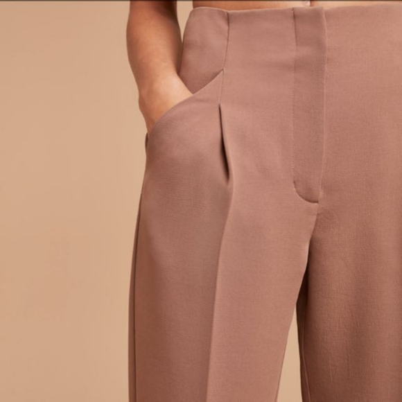 🌞Aritzia Wilfred Chambéry Pant Crepe High Rise Pleated Pants Gray Size 4 - Picture 5 of 7